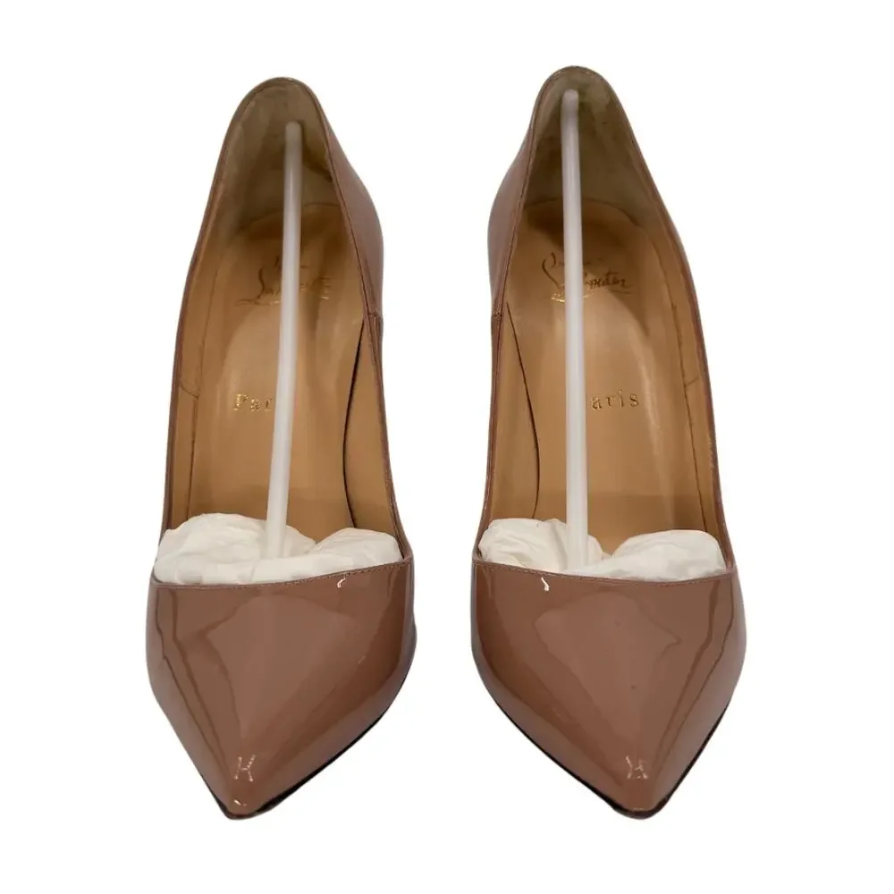 Christian Louboutin So Kate 120 Patent Leather Pumps Nude Women's Size 38